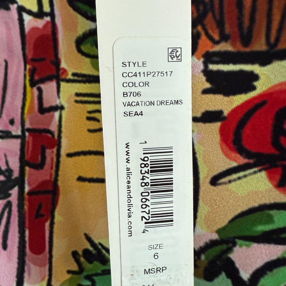 Alice + Olivia Coley Printed Sleeveless Mini Dress - Picture 6 of 12
